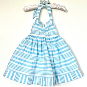 6-12M Janie and Jack Seersucker Halter Dress